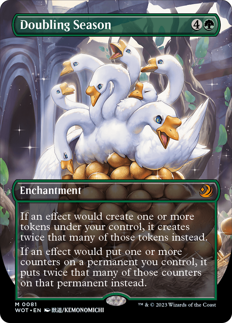 Doubling Season (Anime Borderless) (WOT-081)  Foil - Wilds of Eldraine: Enchanting Tales