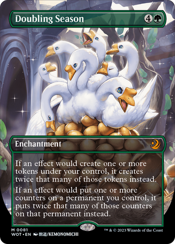Doubling Season (Anime Borderless) (WOT-081)  Foil - Wilds of Eldraine: Enchanting Tales