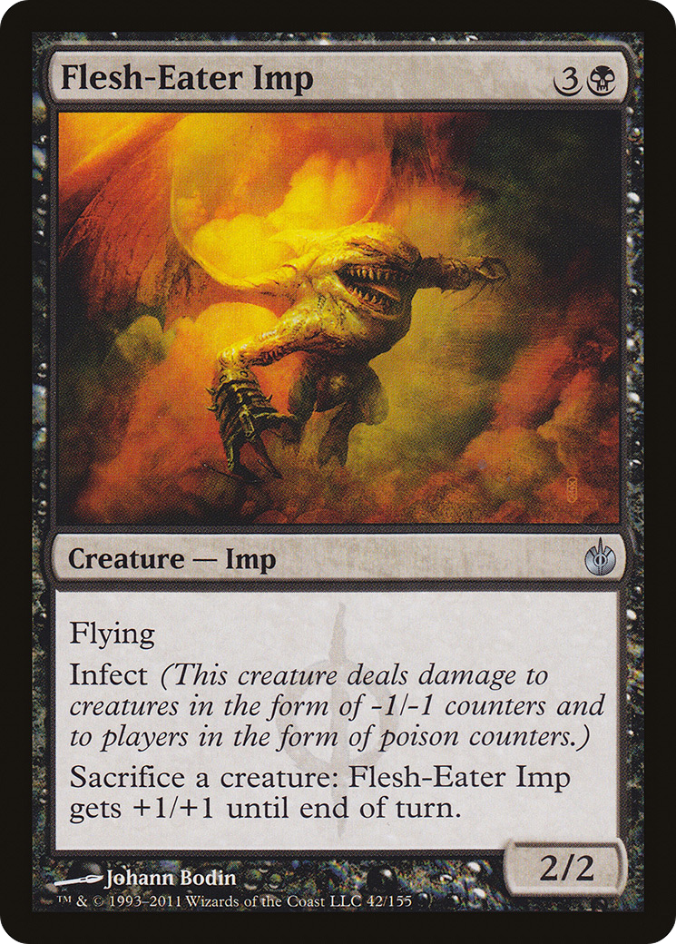 Flesh-Eater Imp (MBS-042)  Foil - Mirrodin Besieged