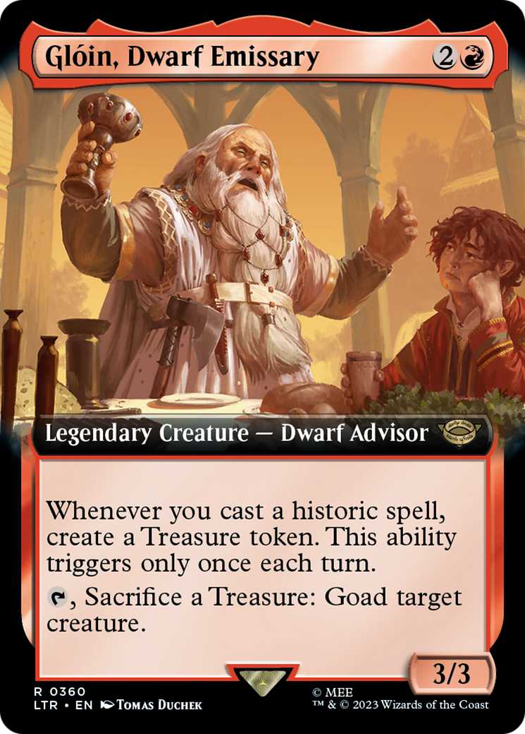 Gloin, Dwarf Emissary (Extended Art) (LTR-360)  - The Lord of the Rings: Tales of Middle-earth: (Extended Art)