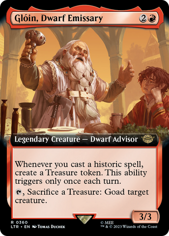 Gloin, Dwarf Emissary (Extended Art) (LTR-360)  - The Lord of the Rings: Tales of Middle-earth: (Extended Art)