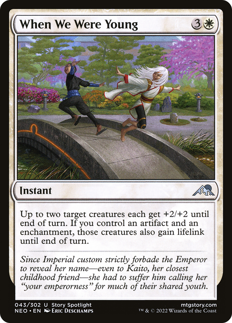 When We Were Young (NEO-043)  Foil - Kamigawa: Neon Dynasty