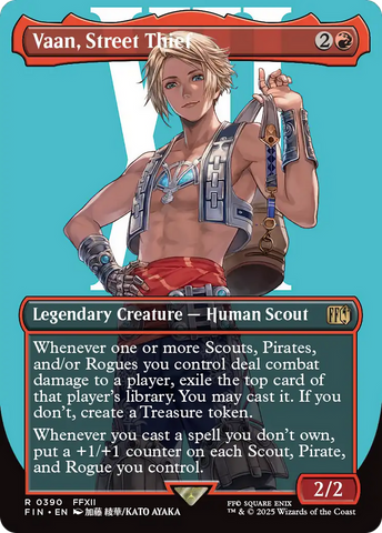 Vaan, Street Thief (Borderless) (FIN-390)  Foil - FINAL FANTASY