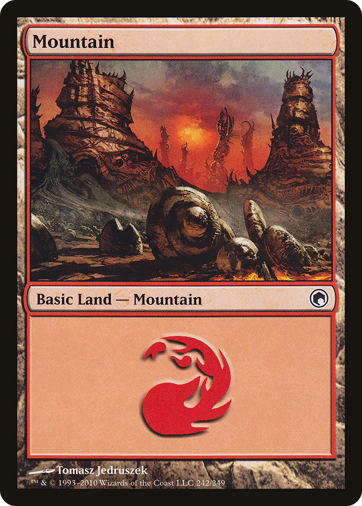 Mountain (242) (SOM-242)  Foil - Scars of Mirrodin
