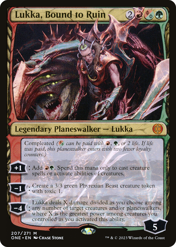 Lukka, Bound to Ruin (ONE-207)  Foil - Phyrexia: All Will Be One