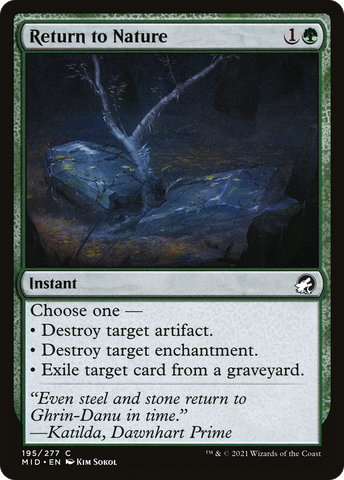 Return to Nature (MID-195)  - Innistrad: Midnight Hunt