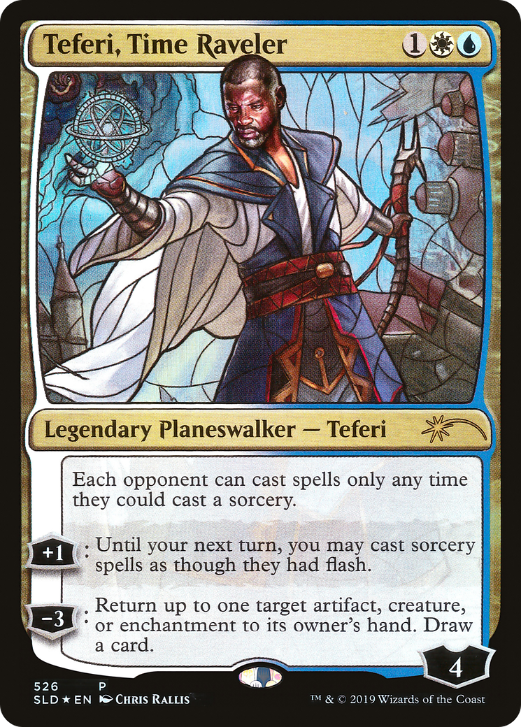 Teferi, Time Raveler (Stained Glass) (SLD-526)  Foil - Secret Lair Drop