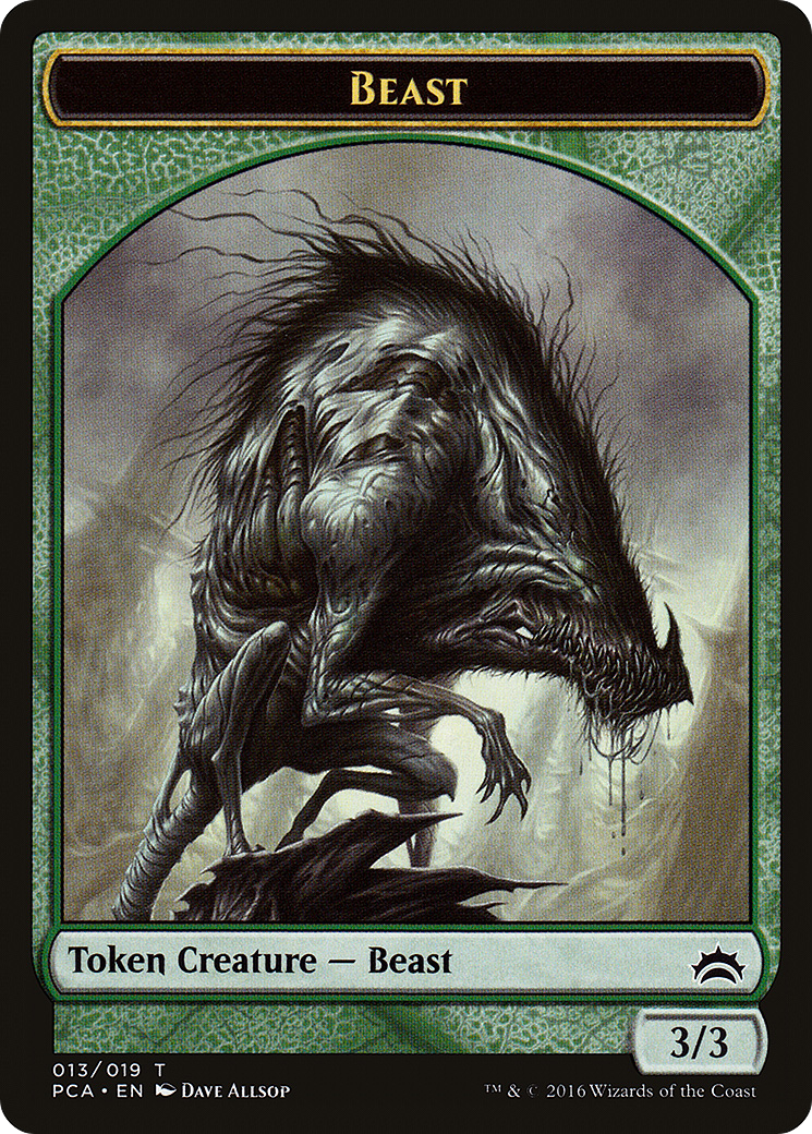 Beast // Saproling Double-sided Token (PCA-013) - Planechase Anthology Tokens