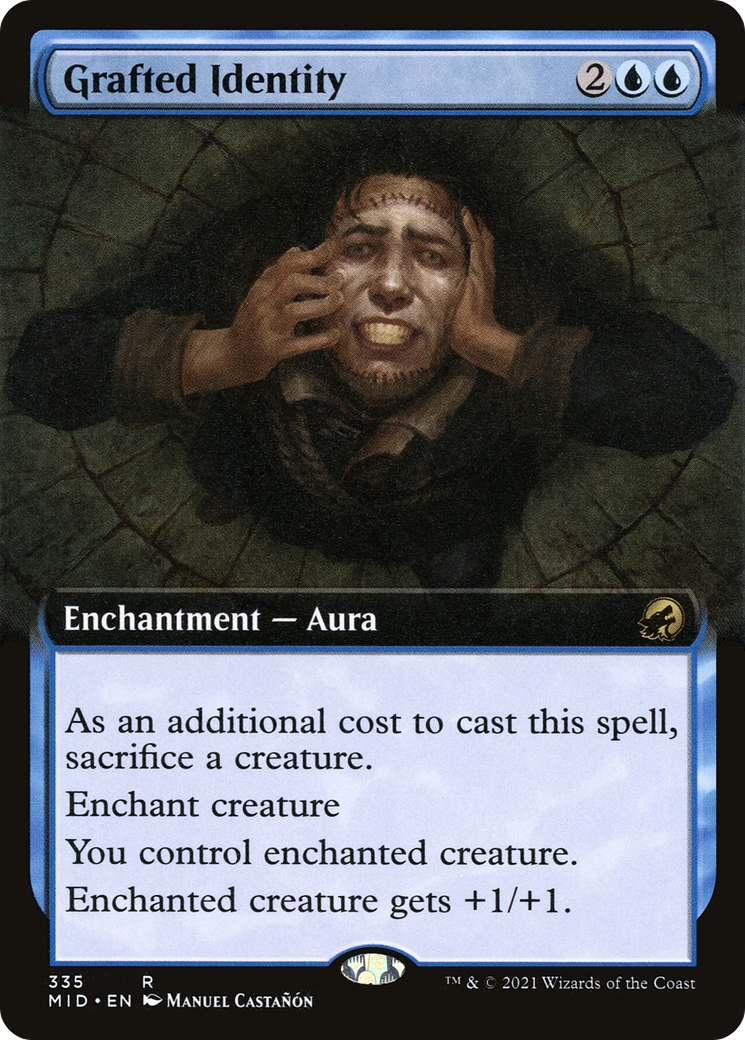 Grafted Identity (Extended Art) (MID-335)  - Innistrad: Midnight Hunt: (Extended Art)