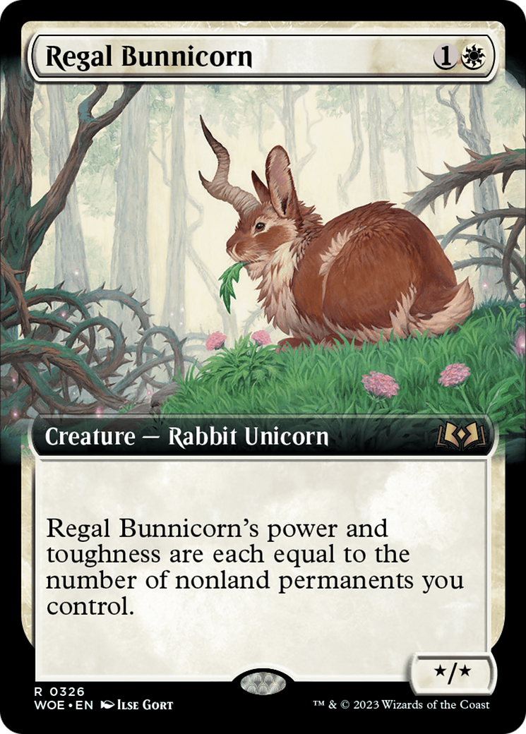 Regal Bunnicorn (Extended Art) (WOE-326)  Foil - Wilds of Eldraine: (Extended Art)