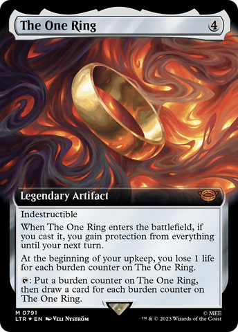 The One Ring (Extended Art) (Surge Foil) (LTR-791)  Foil - The Lord of the Rings: Tales of Middle-earth: (Extended Art)