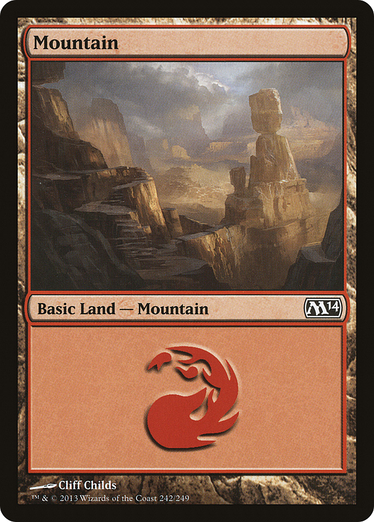 Mountain (242) (M14-242) - Magic 2014 Foil
