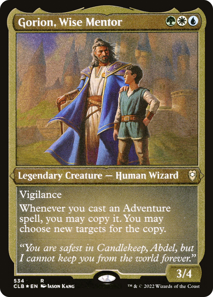 Gorion, Wise Mentor (CLB-534)  Etched Foil - Commander Legends: Battle for Baldur's Gate