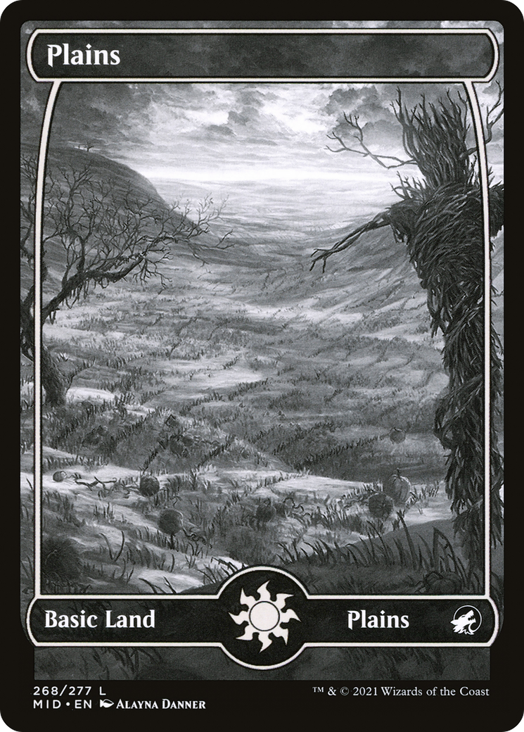 Plains (268) (MID-268) - Innistrad: Midnight Hunt: (Full Art, Showcase)
