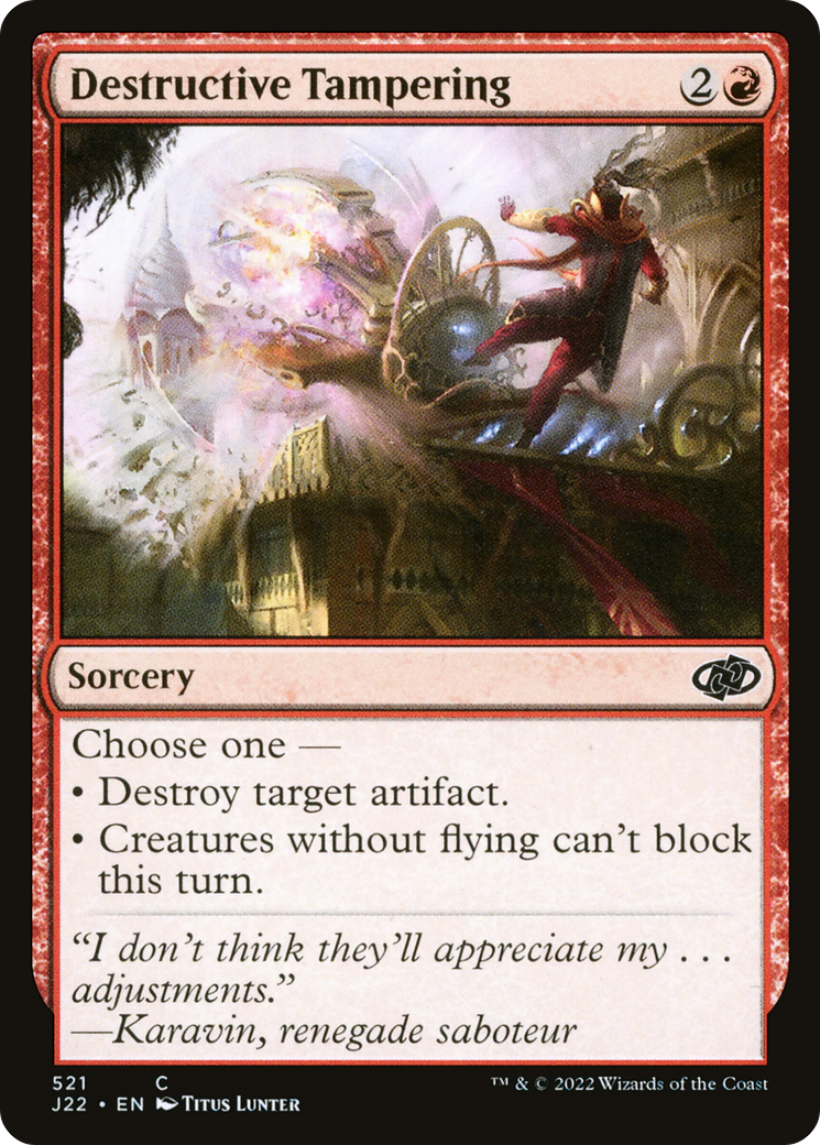Destructive Tampering (J22-521)  - Jumpstart 2022
