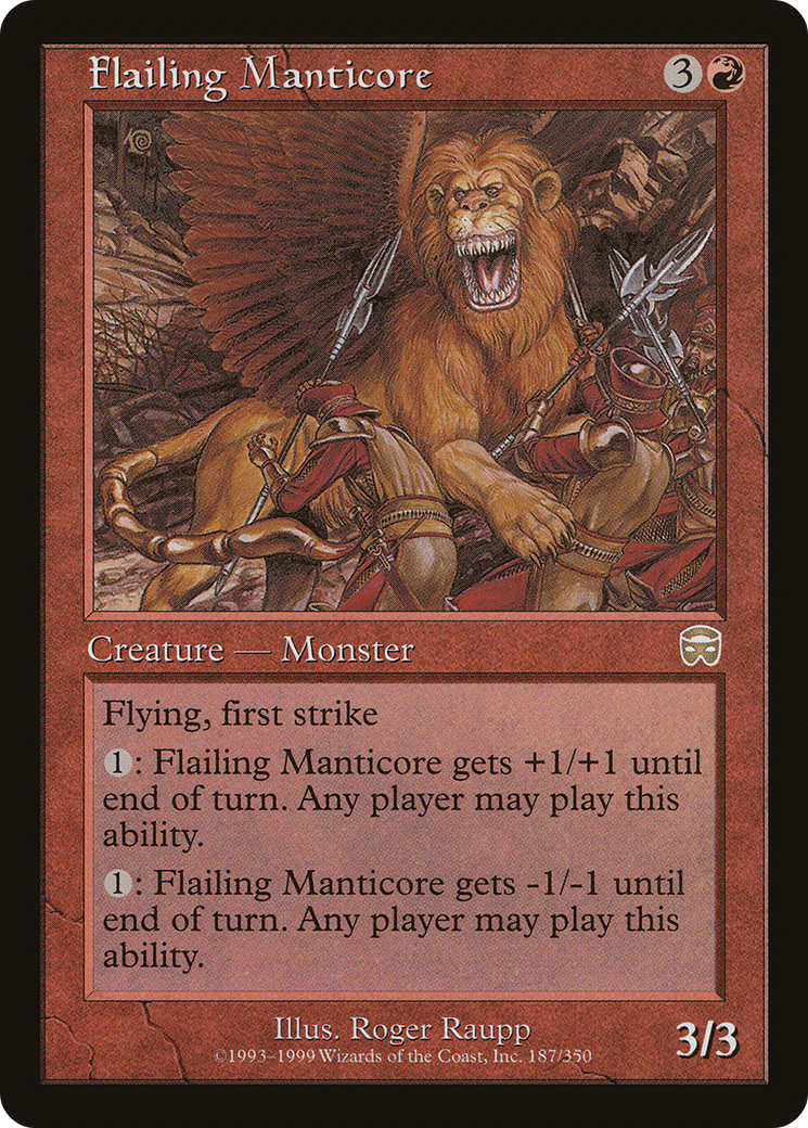 Flailing Manticore (MMQ-187)  Foil - Mercadian Masques