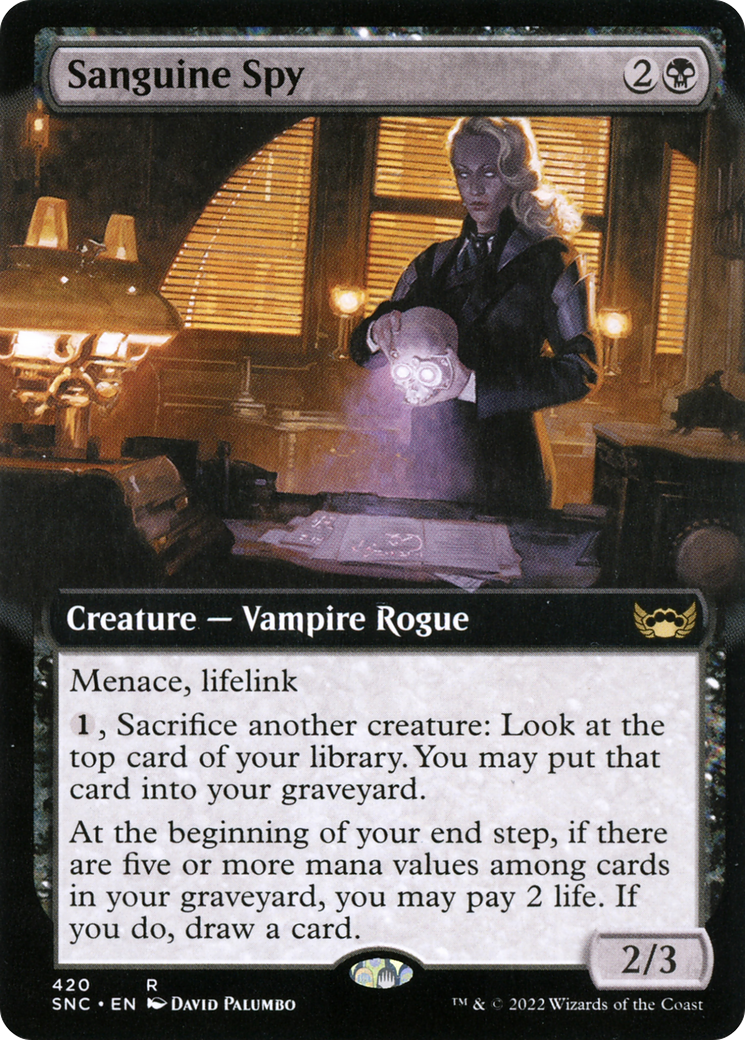 Sanguine Spy (Extended Art) (SNC-420) - Streets of New Capenna: (Extended Art)