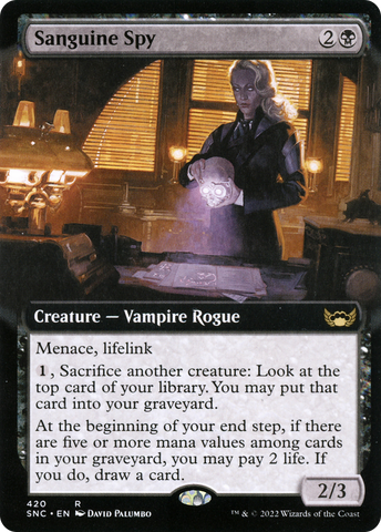 Sanguine Spy (Extended Art) (SNC-420)  - Streets of New Capenna: (Extended Art)