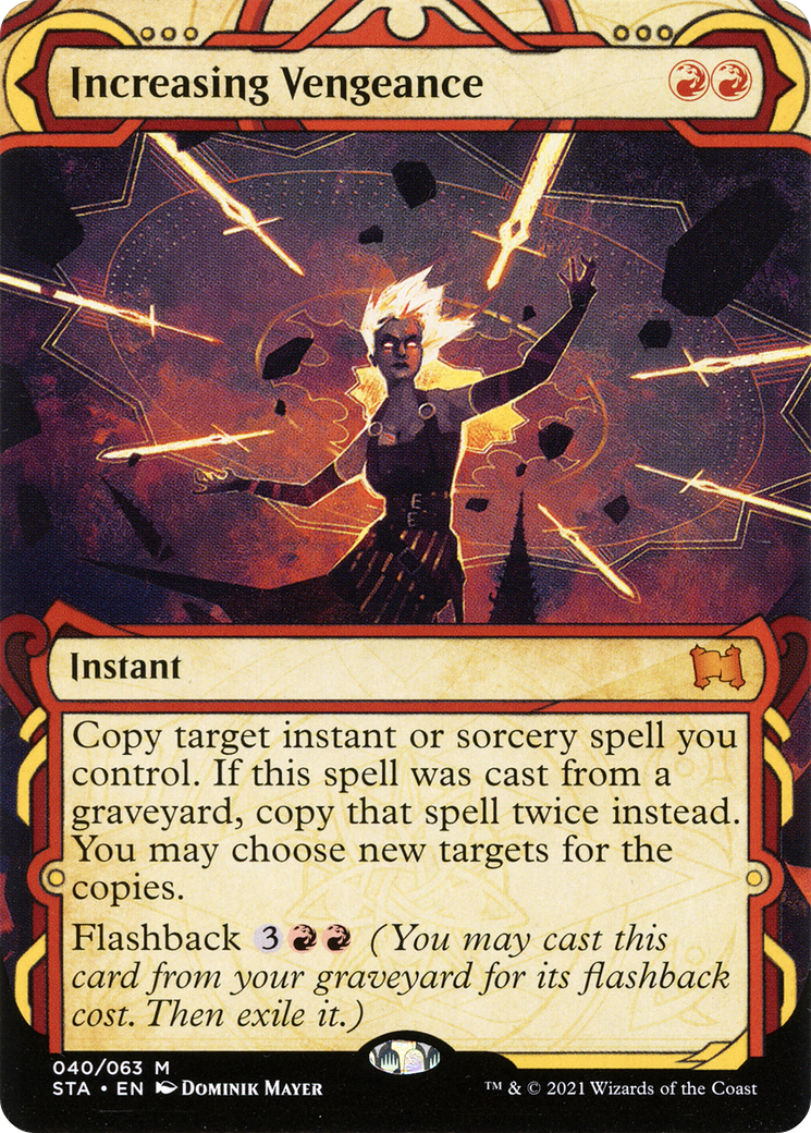 Increasing Vengeance (STA-040)  Foil - Strixhaven Mystical Archive: (Showcase) (Borderless)