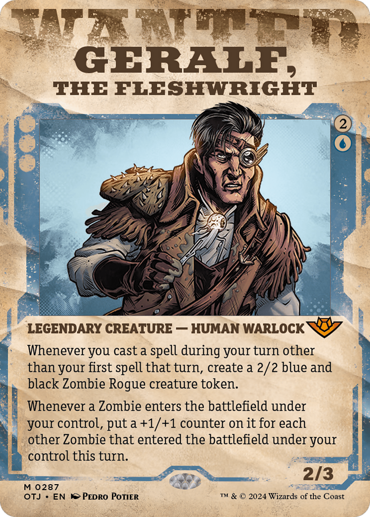 Geralf, the Fleshwright (Showcase) (OTJ-287)  - Outlaws of Thunder Junction: (Showcase) (Borderless)