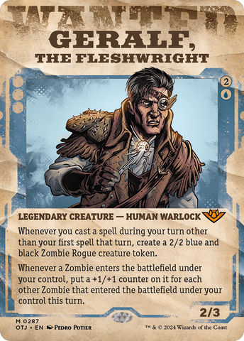 Geralf, the Fleshwright (Showcase) (OTJ-287)  Foil - Outlaws of Thunder Junction: (Showcase) (Borderless)