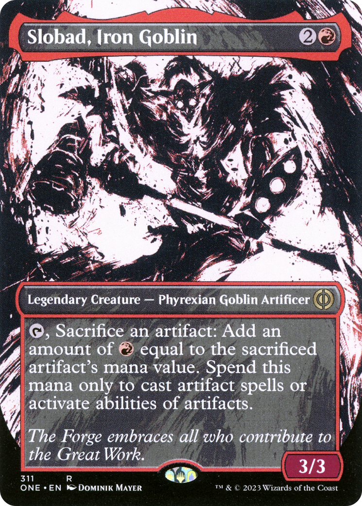 Slobad, Iron Goblin (Showcase) (ONE-311)  - Phyrexia: All Will Be One: (Showcase) (Borderless)