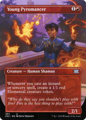 Young Pyromancer (Borderless) (2X2-364)  Foil - Double Masters 2022