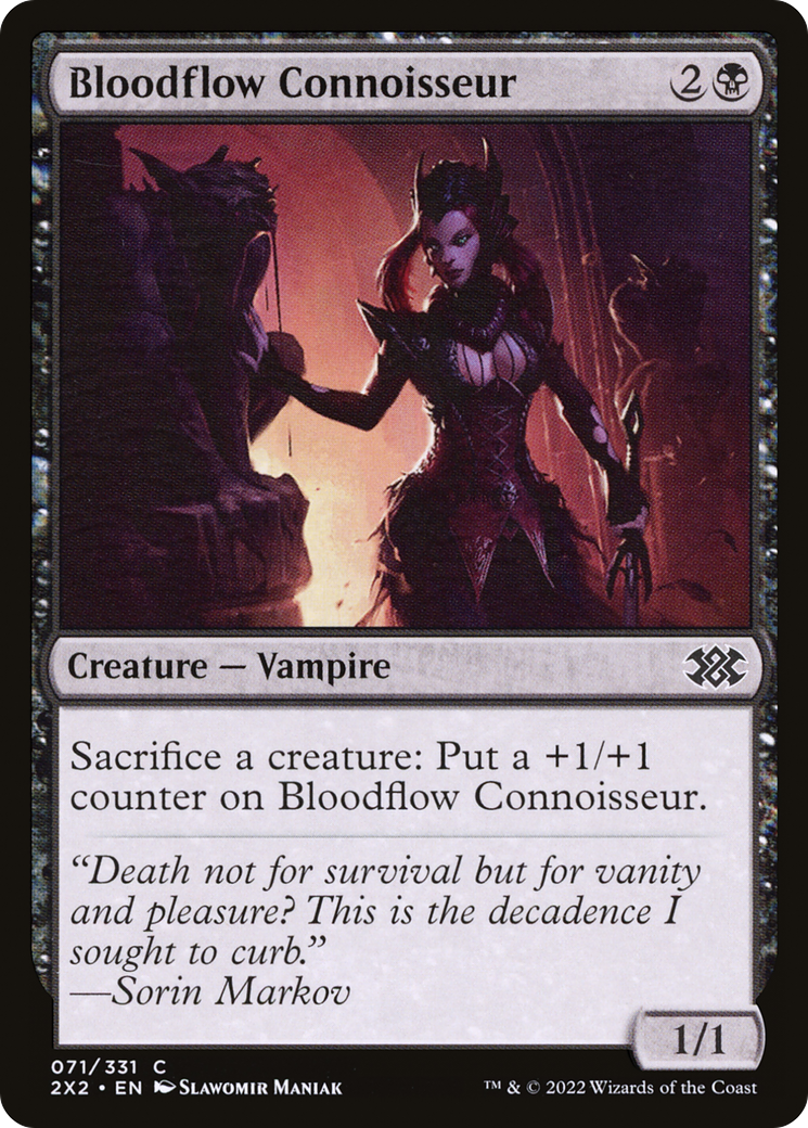 Bloodflow Connoisseur (2X2-071)  Foil - Double Masters 2022