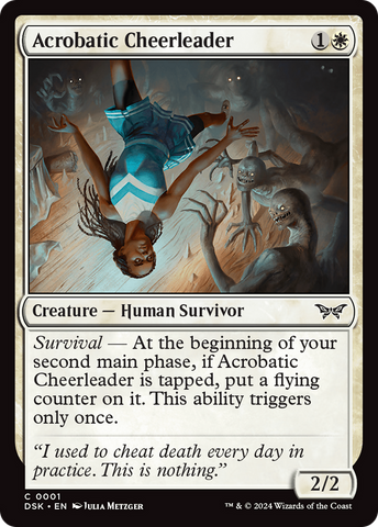 Acrobatic Cheerleader (DSK-001)  Foil - Duskmourn: House of Horror