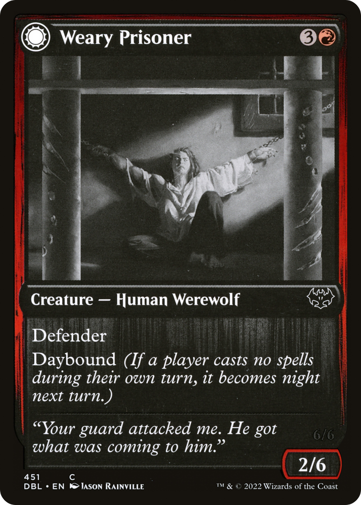 Weary Prisoner (DBL-451)  Foil - Innistrad: Double Feature: (Double Faced Transform)