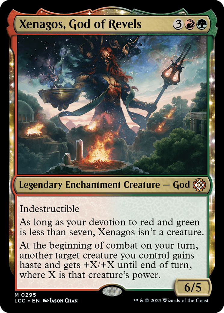 Xenagos, God of Revels (LCC-295)  - The Lost Caverns of Ixalan Commander: (enchantment)