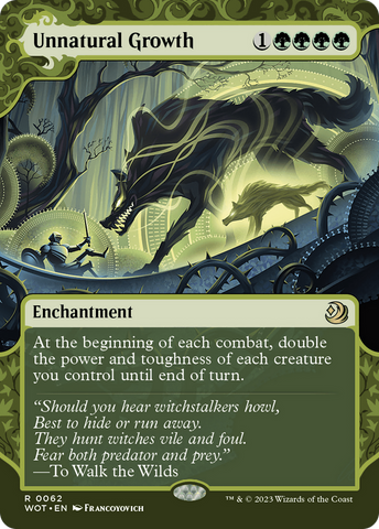 Unnatural Growth (WOT-062)  - Wilds of Eldraine: Enchanting Tales: (Showcase) (Borderless)