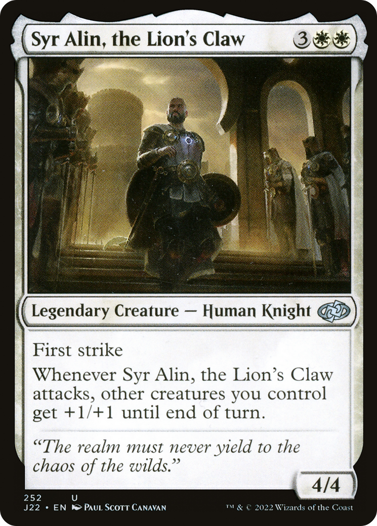 Syr Alin, the Lion's Claw (J22-252)  - Jumpstart 2022