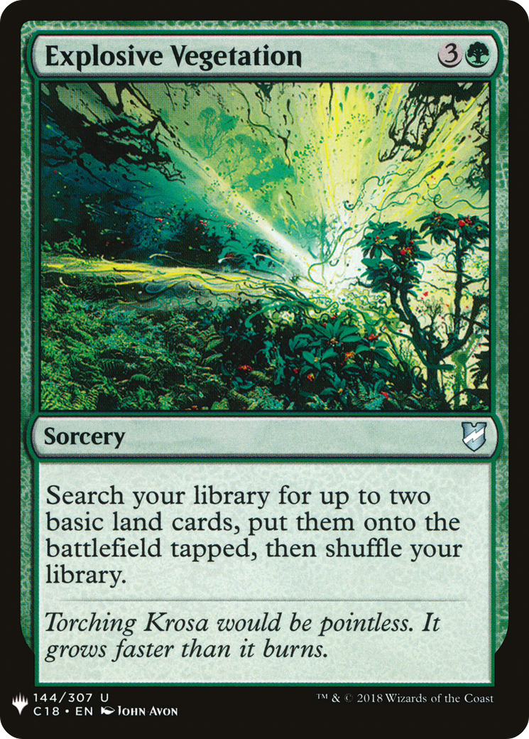 Explosive Vegetation (LIST-C18-144)  - The List
