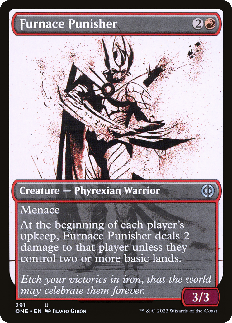 Furnace Punisher (Showcase) (ONE-291) - Phyrexia: All Will Be One: (Showcase) Foil
