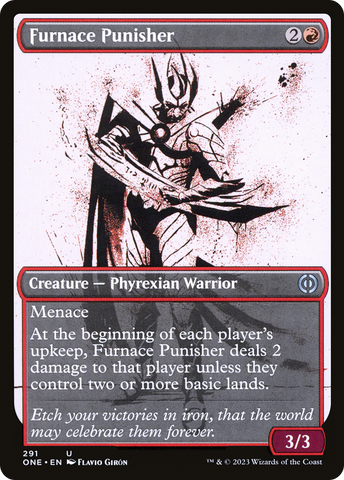 Furnace Punisher (Showcase) (ONE-291)  - Phyrexia: All Will Be One: (Showcase)