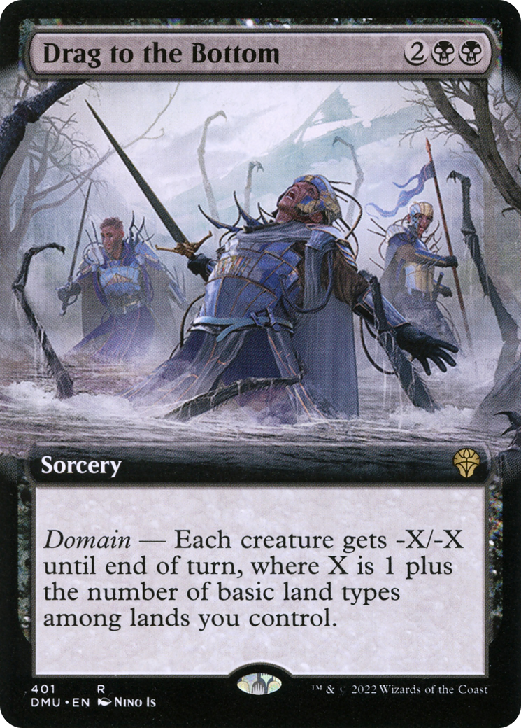 Drag to the Bottom (Extended Art) (DMU-401)  Foil - Dominaria United: (Extended Art)