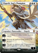 Elspeth, Sun's Champion (Borderless) (BLC-097)  Foil - Bloomburrow Commander
