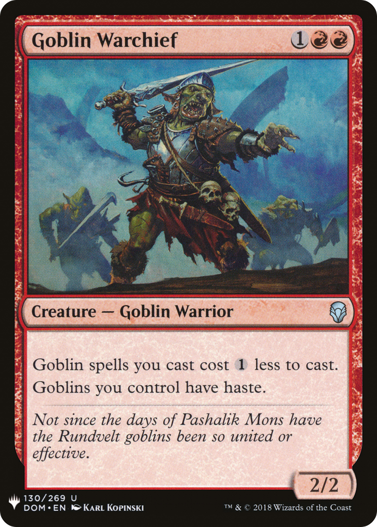 Goblin Warchief (LIST-130/269)  - The List