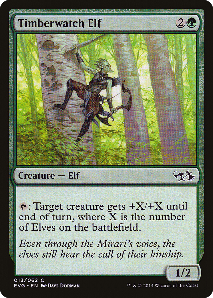 Timberwatch Elf (DD3-)  Foil - Duel Decks Anthology: Elves vs. Goblins