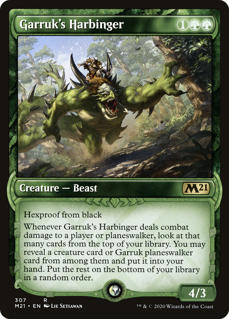 Garruk's Harbinger (Showcase) (M21-307)  Foil - Core Set 2021: (Showcase)
