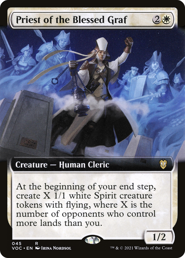 Priest of the Blessed Graf (Extended Art) (VOC-045)  - Crimson Vow Commander: (Extended Art)