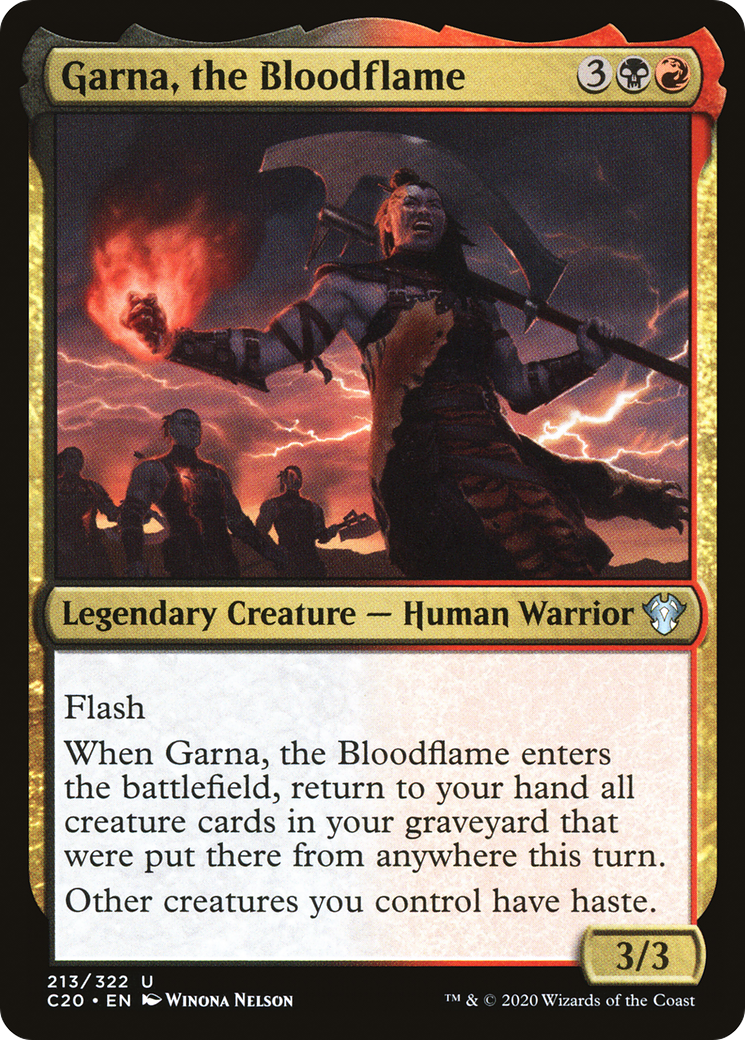 Garna, the Bloodflame (C20-213)  - Commander 2020