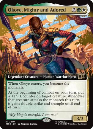 Okoye, Mighty and Adored (Extended Art) (MSC-410)  Foil - Commander: Marvel Super Heroes