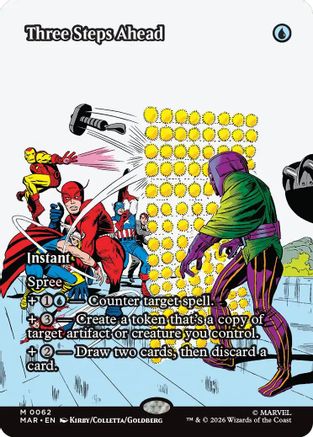 Three Steps Ahead (Borderless) (MAR-062)  Foil - Marvel Universe Eternal-Legal