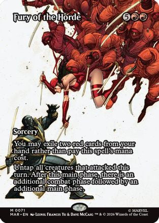 Fury of the Horde (Borderless) (MAR-071)  Foil - Marvel Universe Eternal-Legal