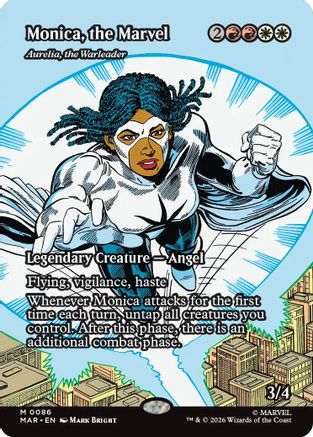 Monica, the Marvel - Aurelia, the Warleader (Borderless) (MAR-086)  - Marvel Universe Eternal-Legal