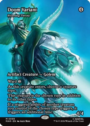 Doom Variant - Roaming Throne (Borderless) (MAR-099)  - Marvel Universe Eternal-Legal