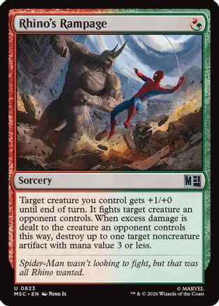 Rhino's Rampage (MSC-823)  Foil - Commander: Marvel Super Heroes