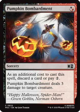 Pumpkin Bombardment (MSC-822)  Foil - Commander: Marvel Super Heroes